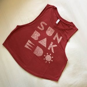 LIVELOVEDREAM “Sun Baked” cropped muscle tank top